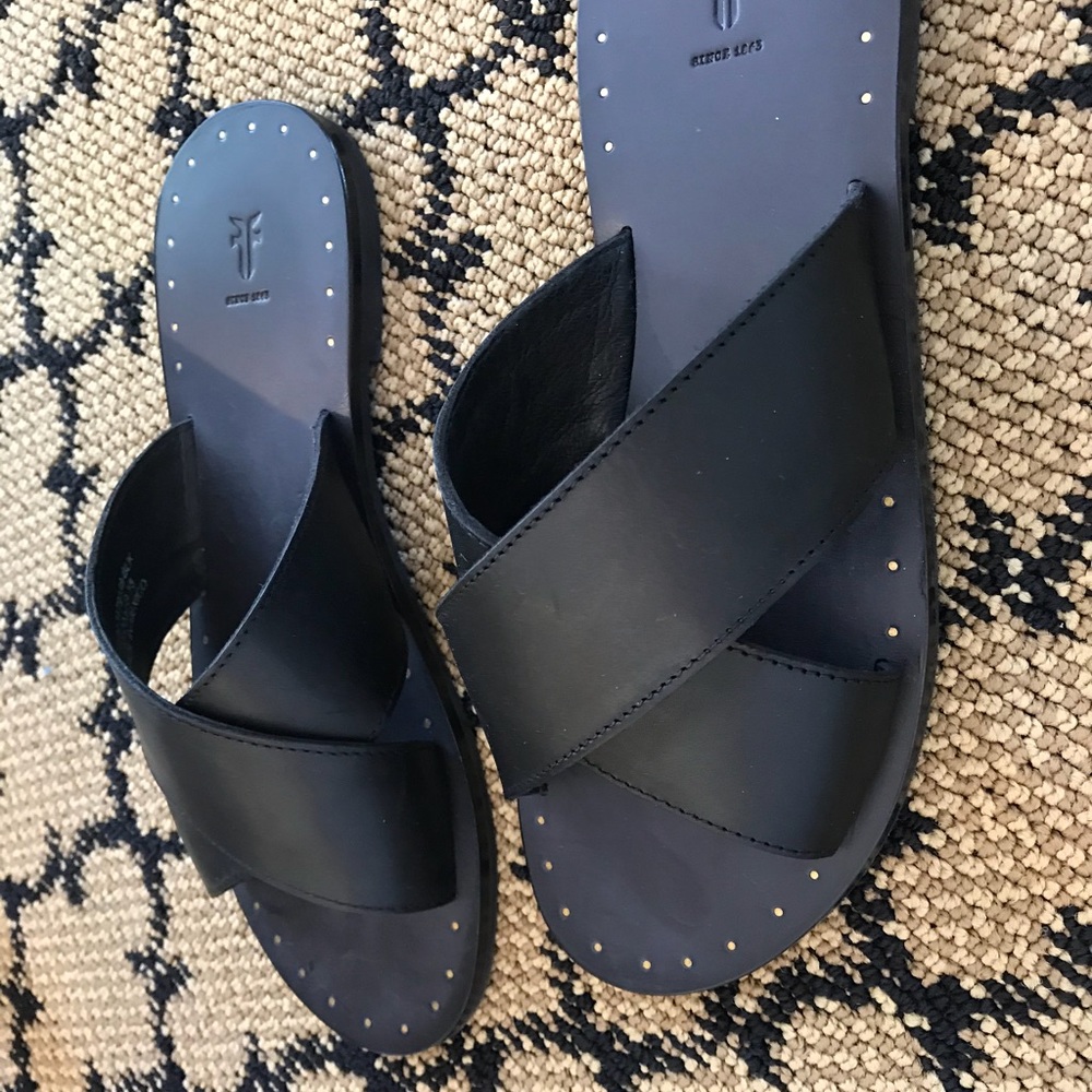 MadeWell FRYE SANDALS shoe 6.5 black leather NEW!! - Picture 2 of 7